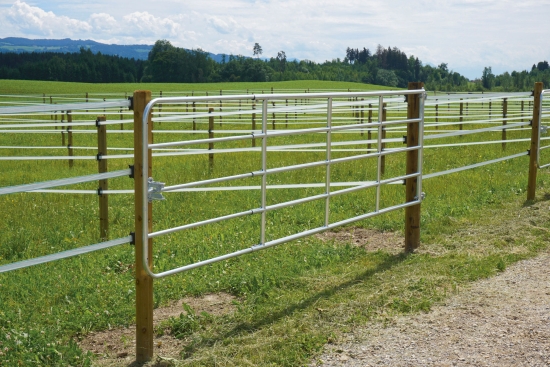 Fence gate 3-4 m, adjustable height: 110 cm, galvanized 88003_mood01_44891+7.jpg
