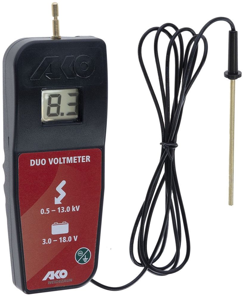 AKO dig. voltmeter, mod. 2022 incl. meting accus. 9/12 V