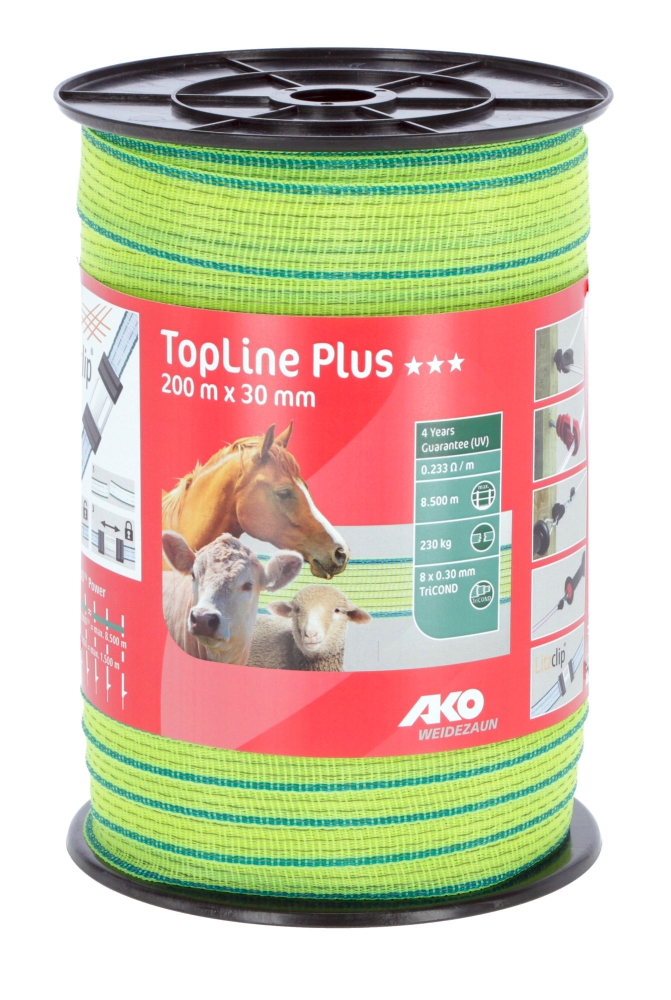 Band TopLine Plus, 200m, 30mm n.geel/blauw 8x0,30mm TriCond