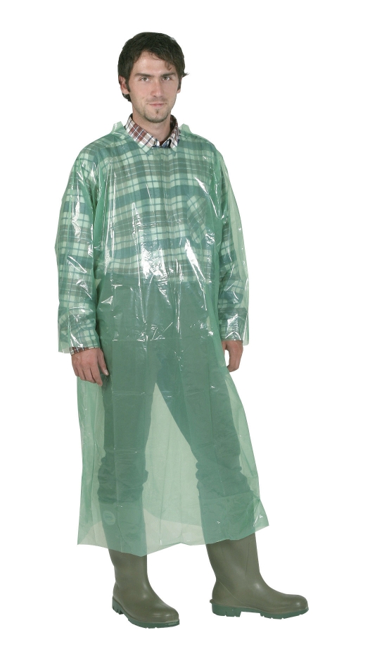 Disposable coverall green 135cm, PE, 20pcs.