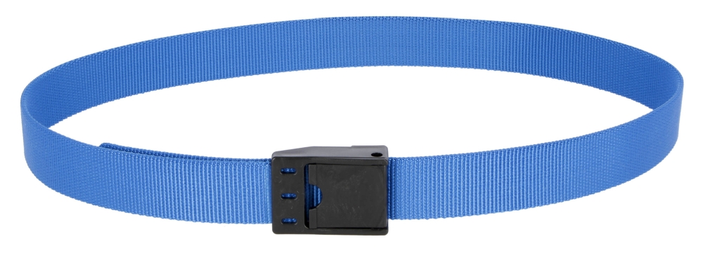 Halsmerkband m. klem- sluiting, blauw, 130 cm