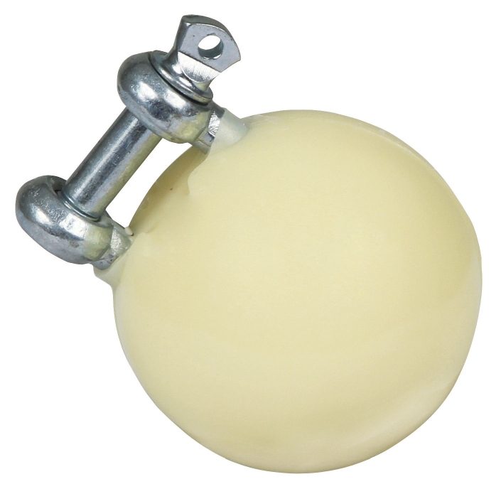 Biting ball, Ø 55 mm,  stainless steel shackle