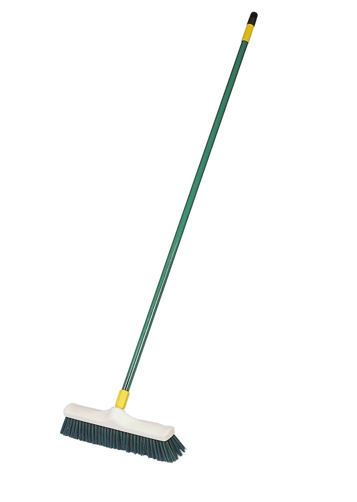 Multiuse broom, complete 40 cm wide, 150 cm long, green