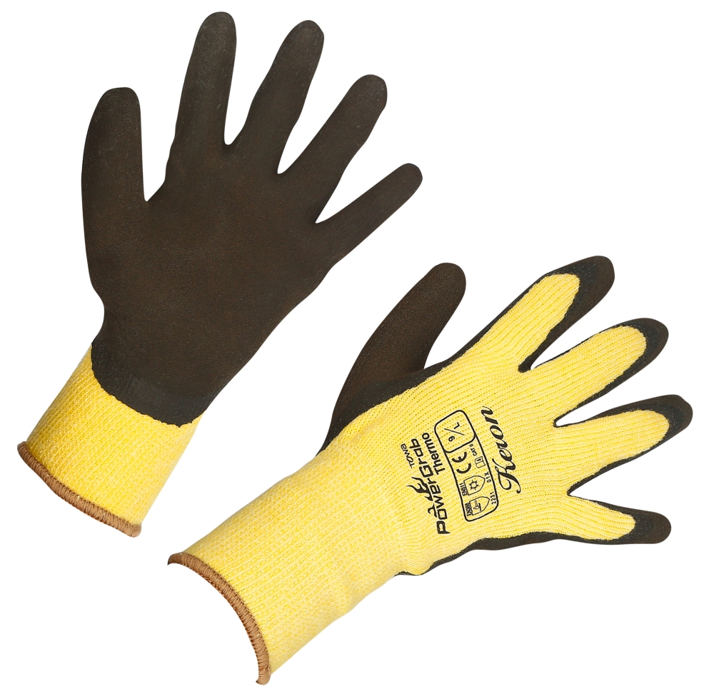 Winter glove PowerGrab Thermo, yellow, size 10