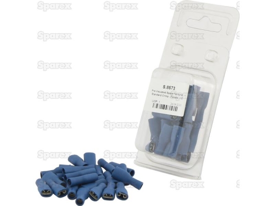 Kabelschoen, Standard Grip - Vrouw, 6.3mm, Blauw (1.5 - 2.5mm) (Agripak 25 stuks)