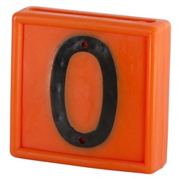 [KER_208460] Nummerblok, 1-cijf., oranje om in te schuiven (9=6)