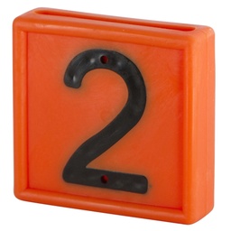 [KER_208462] Nummerblok, 1-cijf., oranje om in te schuiven (9=6)