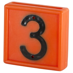 [KER_208463] Nummerblok, 1-cijf., oranje om in te schuiven (9=6)