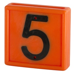 [KER_208465] Nummerblok, 1-cijf., oranje om in te schuiven (9=6)