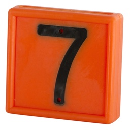 [KER_208467] Nummerblok, 1-cijf., oranje om in te schuiven (9=6)
